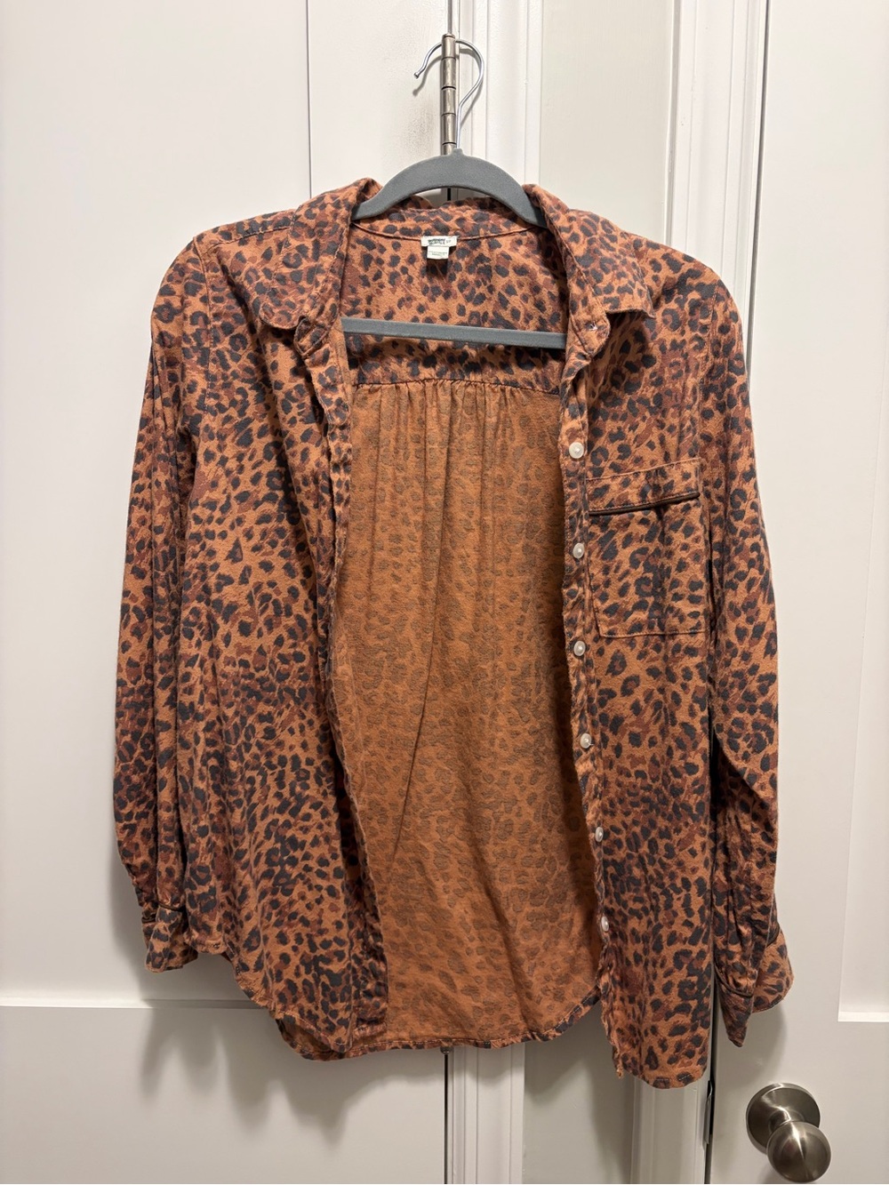 Aerie cheetah print button down